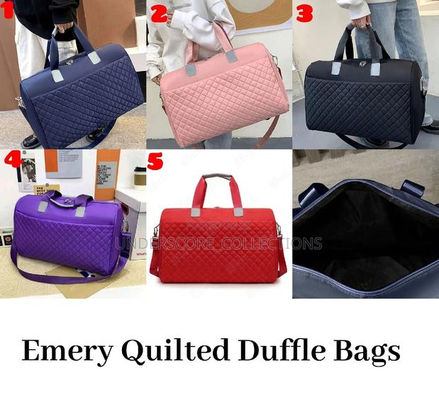 Emery Rose Quilted Large Waterproof Capacity Duffle Bag - main view