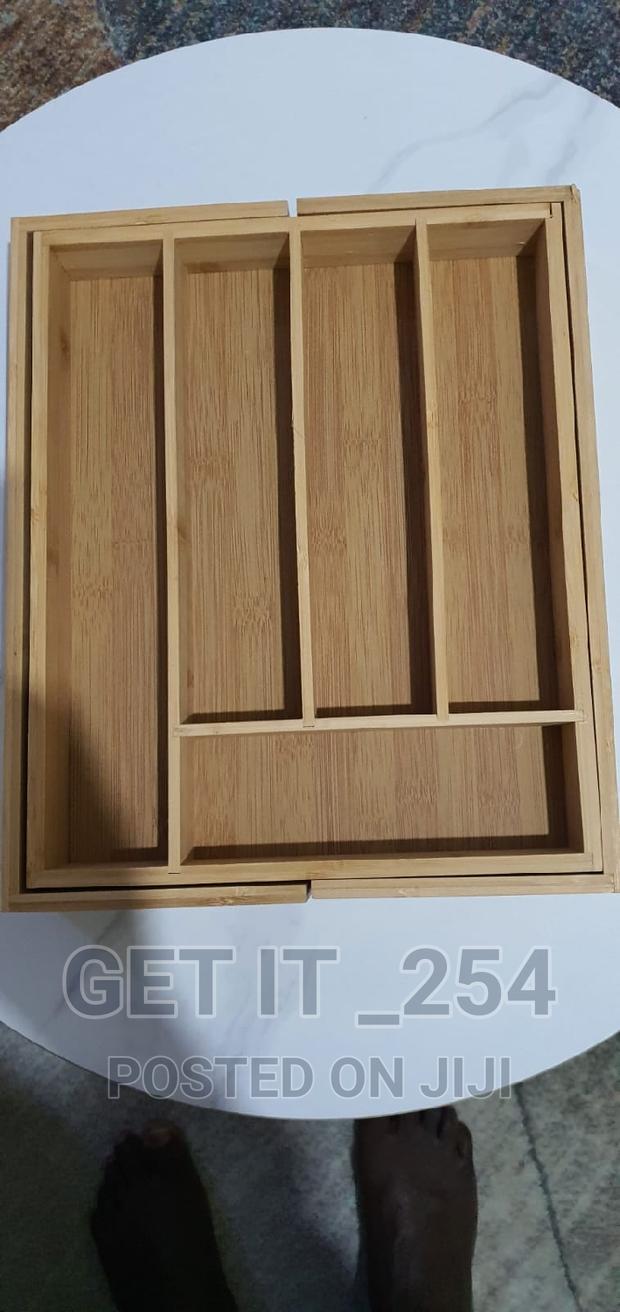 Expandable Bamboo Drawer / Cutler Organizer - thumbnail 3