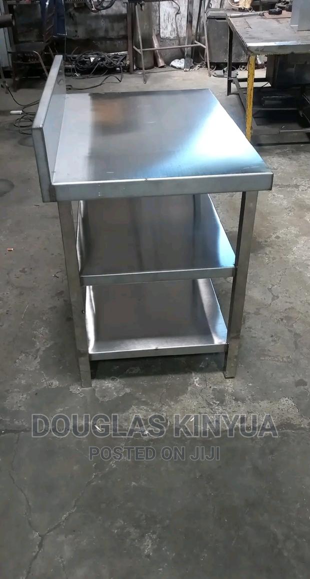 Double Self Stainless Steel Working Tabletop - main view