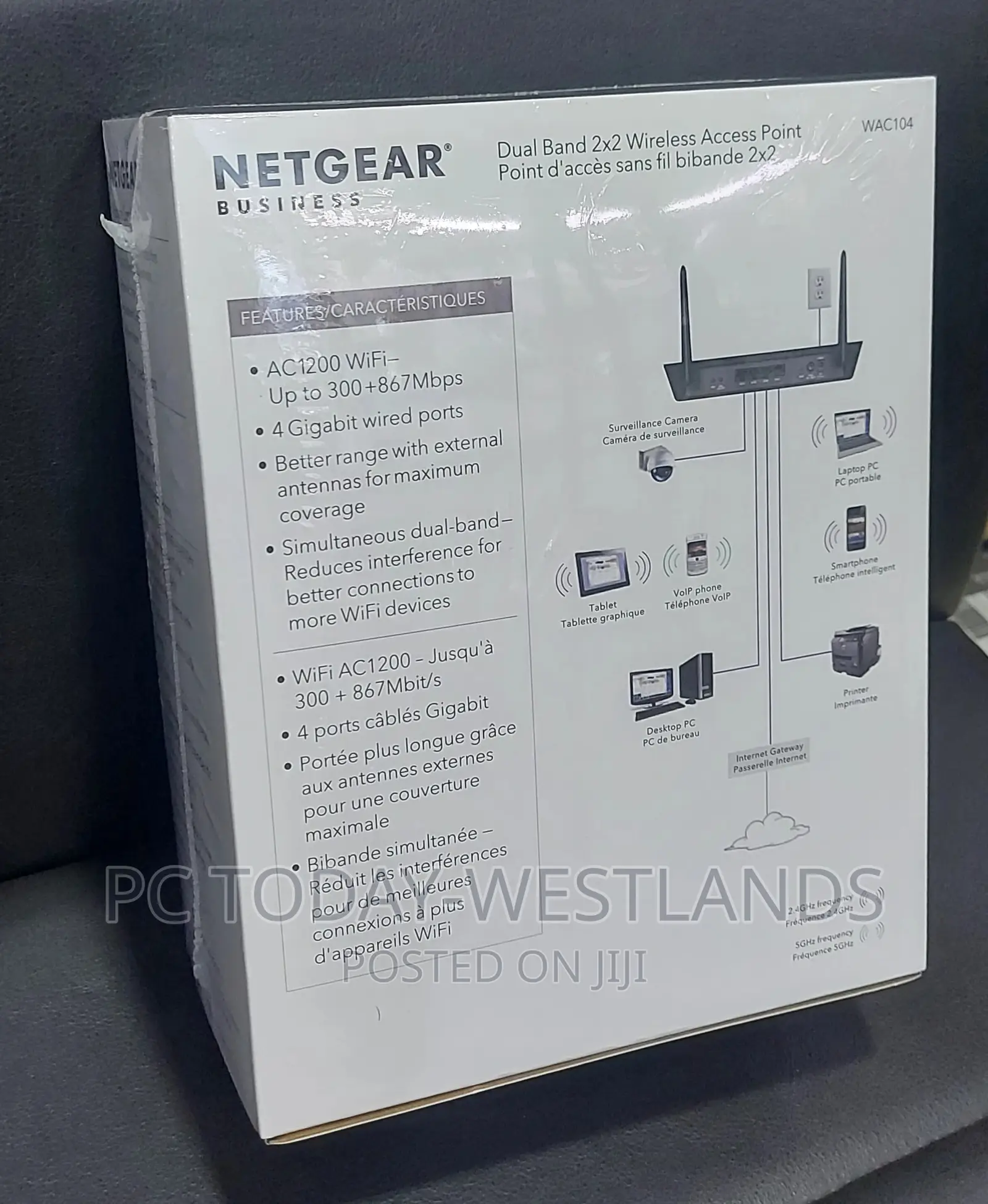 Netgear Ac1200 Dual-Band Wireless Access Point(Wac104)