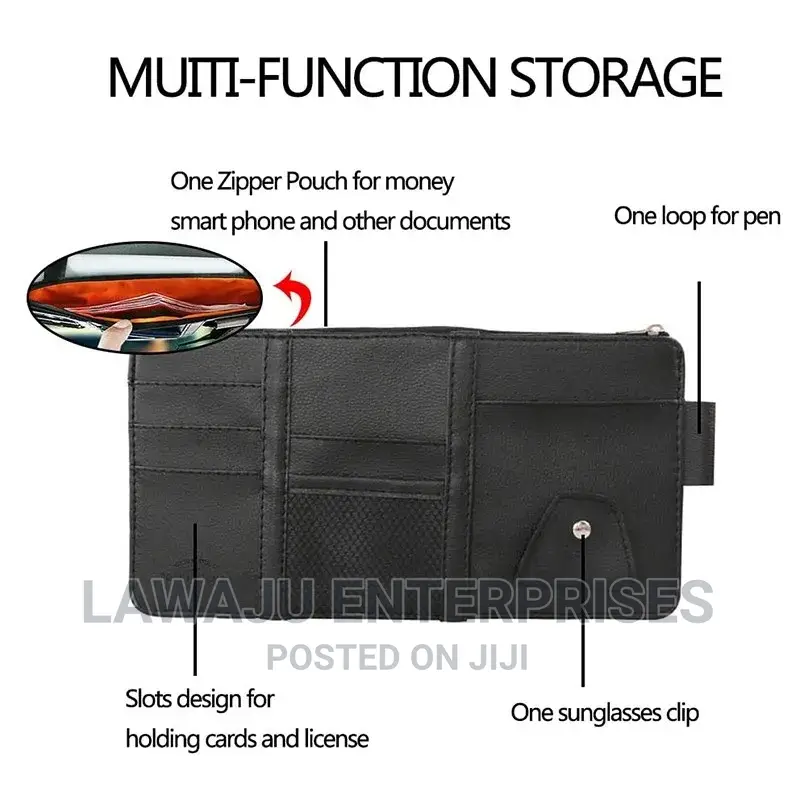 Car Sun Visor Documents Organizer