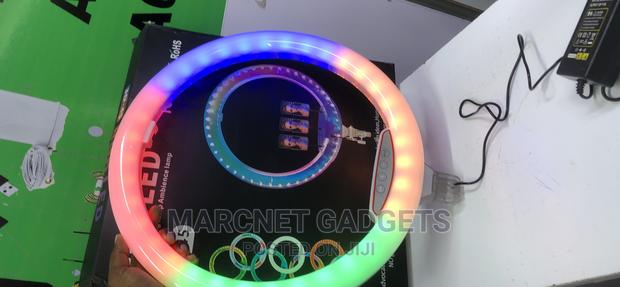 18 Inch RGB Ring Light With 2.2m Stand Remote and 3 Holders - thumbnail 2