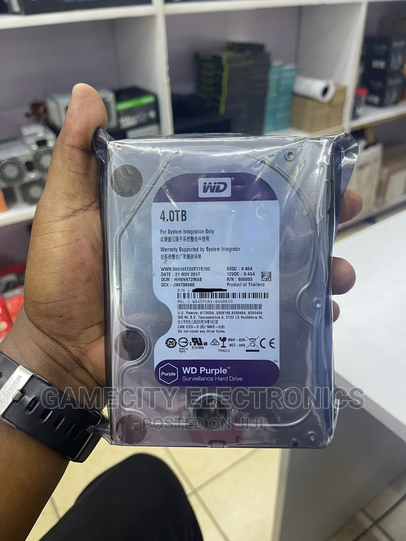 4TB WD Purple Surveillance/Desktop Hard Disk Drive in Nairobi Central