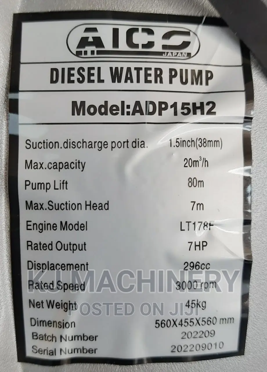 Diesel Highpressure 7horsepower Water Pump-Quality Assured