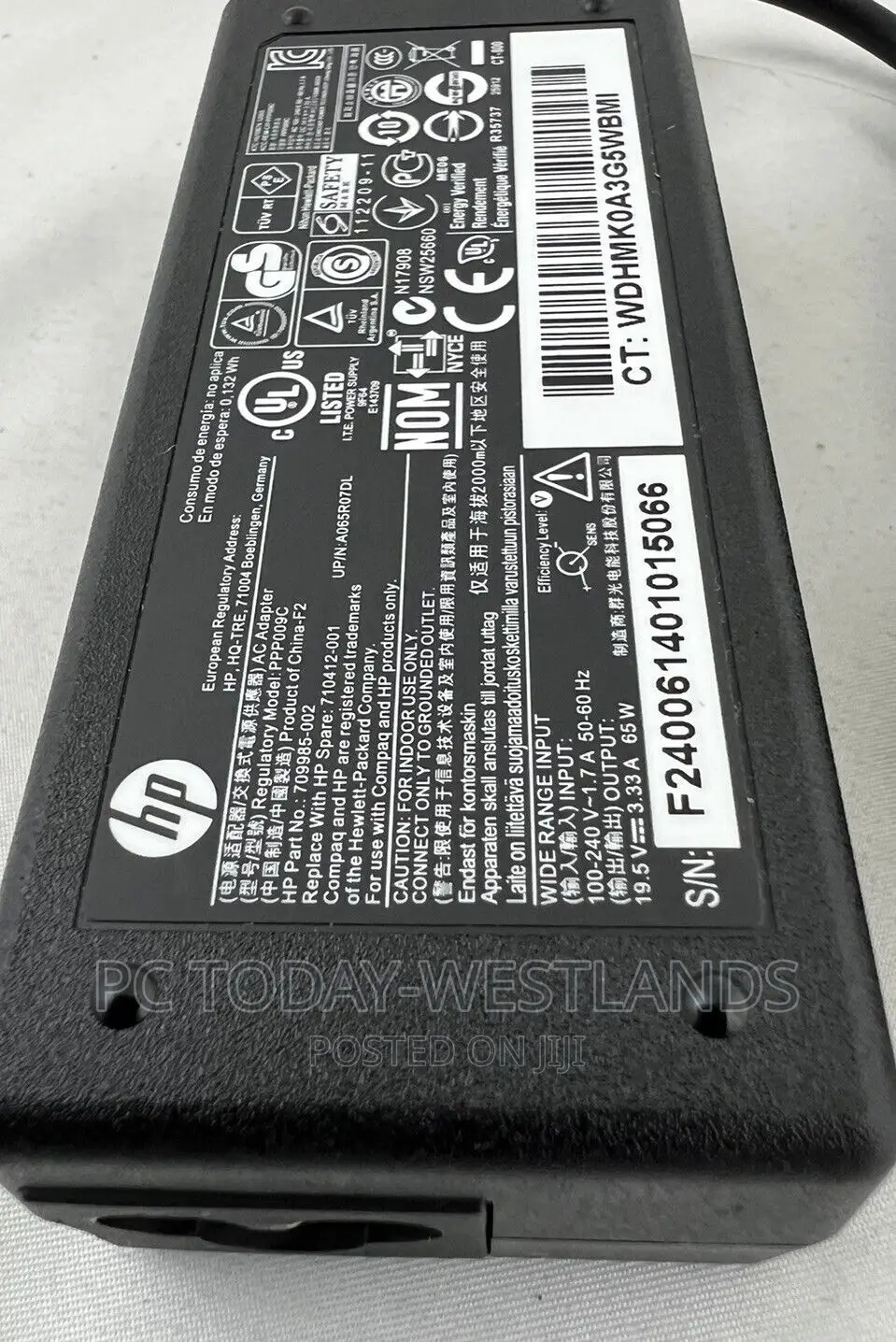 Original Blue Tip Ac Adapter 19.5V 3.33A 65W for HP Pavilion