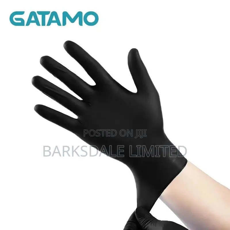 Black Nitrile Gloves Food Grade Latex Rubber Chef Kitchen Small Large