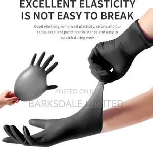 Black Nitrile Gloves Food Grade Latex Rubber Chef Kitchen Small Large