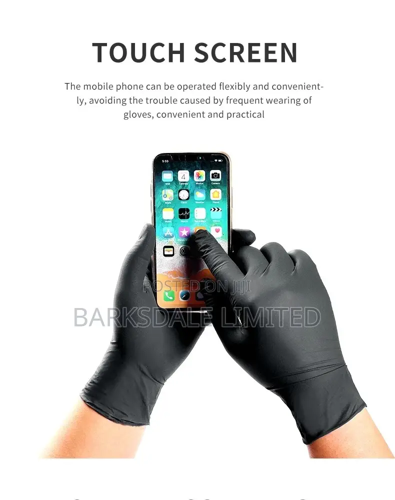 Black Nitrile Gloves Food Grade Latex Rubber Chef Kitchen Small Large