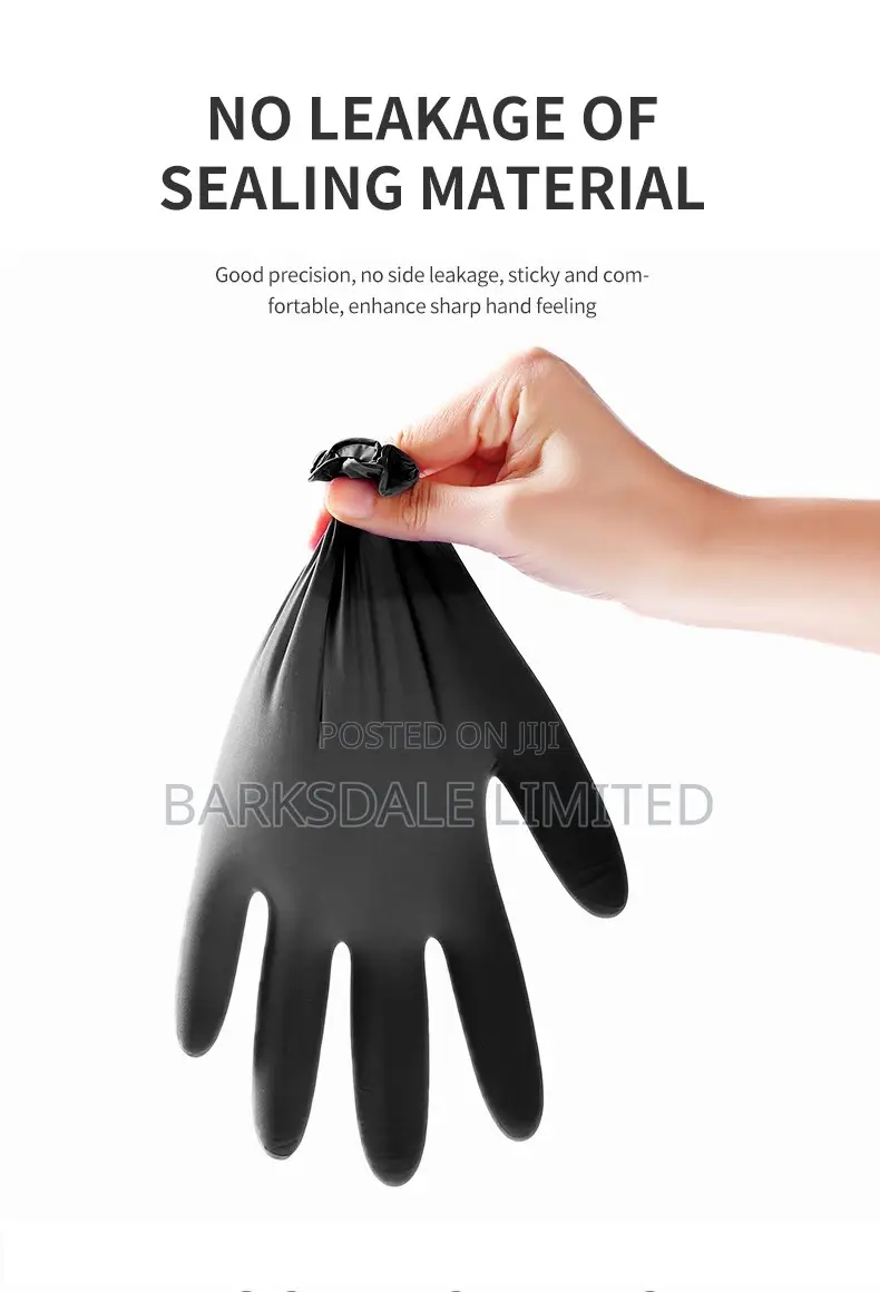 Black Nitrile Gloves Food Grade Latex Rubber Chef Kitchen Small Large