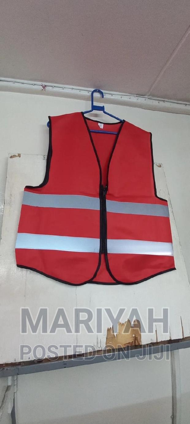 Red Reflective Vest With Zip - main view