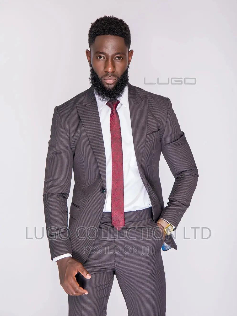 Custom Made Pinstripe Suit Merino Suit