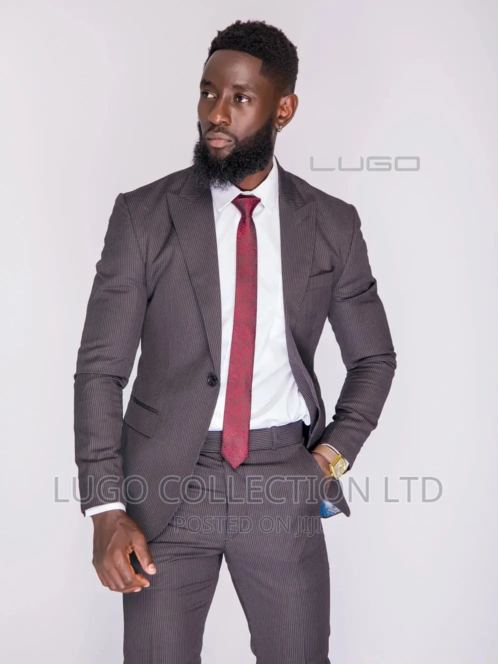 Custom Made Pinstripe Suit Merino Suit