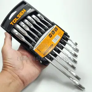 Tolsen Ratchet Spanners Set 7pc Premium Combination Spanners