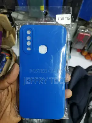Vivo Y15 Luxurious Soft Liquid Silicone Shockproof Blue