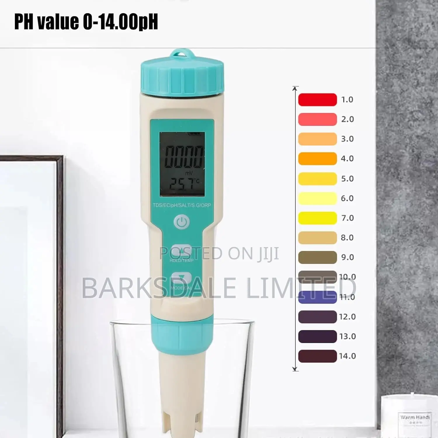 Water Quality Tester Orp Ph TDS Ec Salinity Sg 7 in 1 Meter