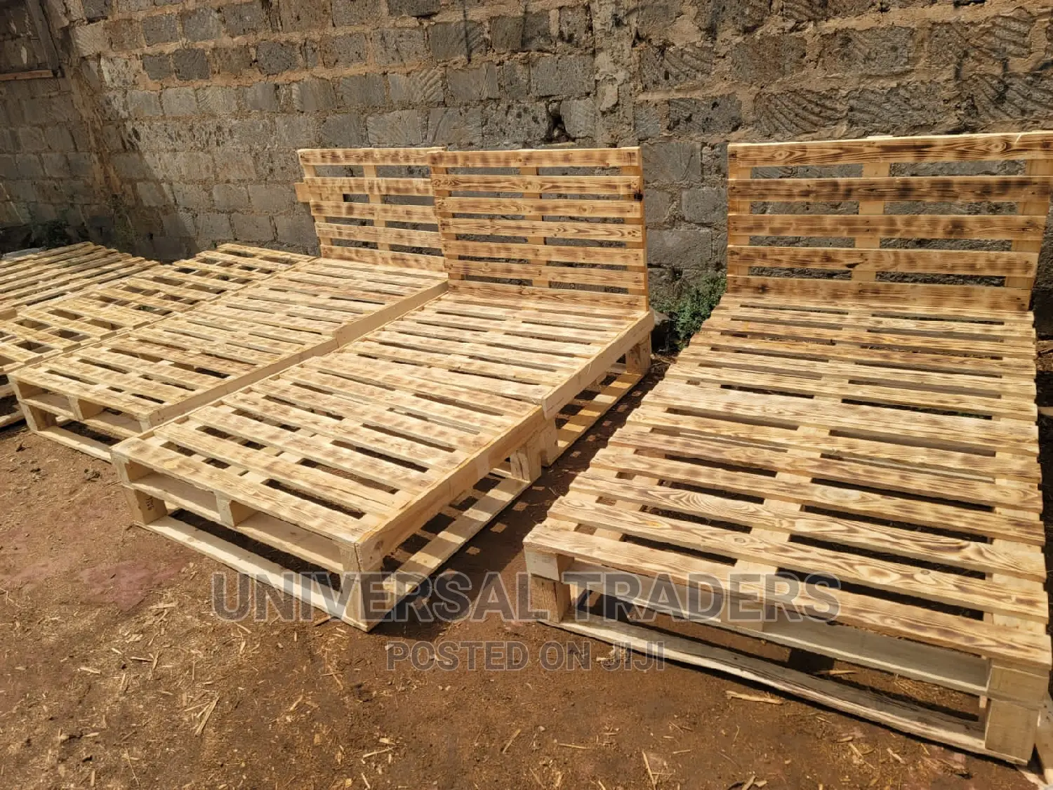 Pallet Bed - Smoked Pallet Beds 4x6 - Wooden Pallets Bed -