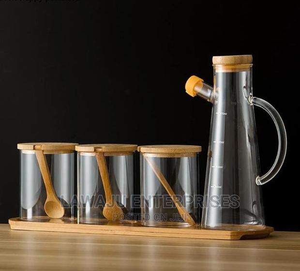 3pcs Canister Set + Oil Jar - thumbnail 2
