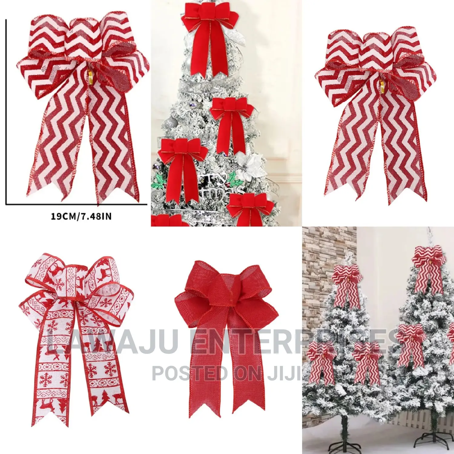 Christmas Glitter Ribbon Bows