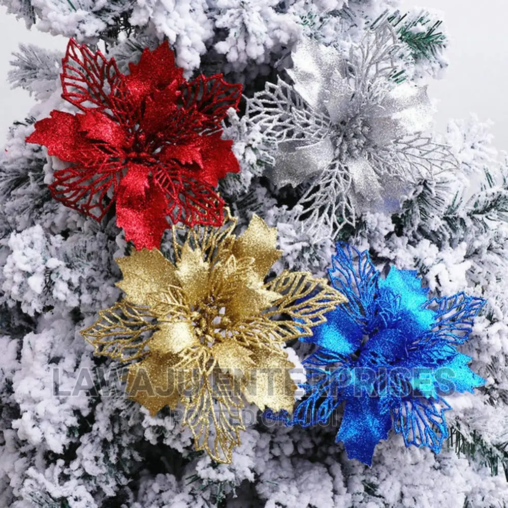 3pcs Glitter Artificial Christmas Tree Decorations
