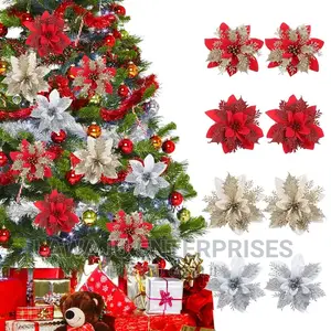 Christmas Tree Flower Decoration - 3pcs