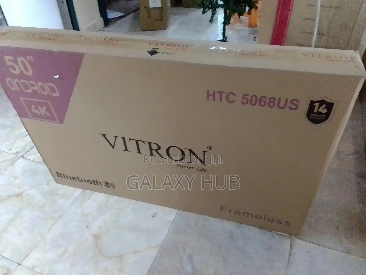 Vitron 50" Tv Bluetooth Frameless Uhd Smart Android Tv