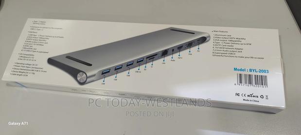 11 in 1 USB-C/Type-c to 4 X USB+SD/TF+RJ45+3.5mm+HDMI+VGA+PD