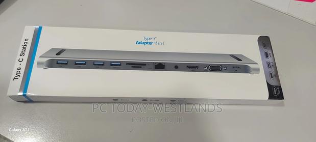11 in 1 USB-C/Type-c to 4 X USB+SD/TF+RJ45+3.5mm+HDMI+VGA+PD - thumbnail 2