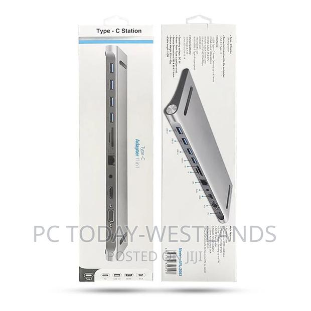 11 in 1 USB-C/Type-c to 4 X USB+SD/TF+RJ45+3.5mm+HDMI+VGA+PD - thumbnail 6