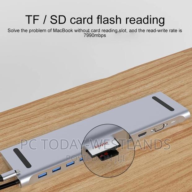 11 in 1 USB-C/Type-c to 4 X USB+SD/TF+RJ45+3.5mm+HDMI+VGA+PD - thumbnail 8