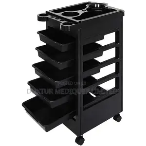 Salon Trolley With Castor Wheels .5 Drawers +1top+1 Bowl