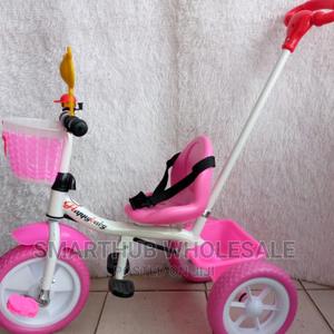 Tricycle,Tricycle With Push Handle Pink - thumbnail 2