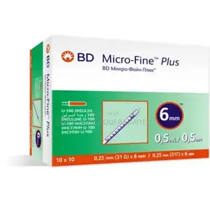 BD Micro-Fine Plus Insulin Syringe 0.5 Ml 31G 6 Mm 100 PCS