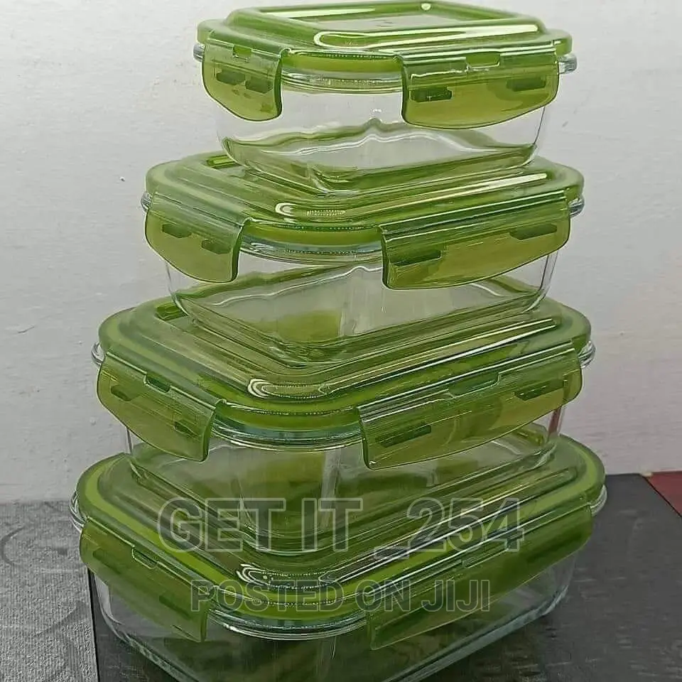 *4pc Borosilicate Storage Container*
Heat Resistant