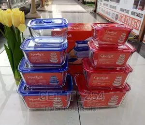 4pcs/Set High Borosilicate Glass Storage Bowl With Lid