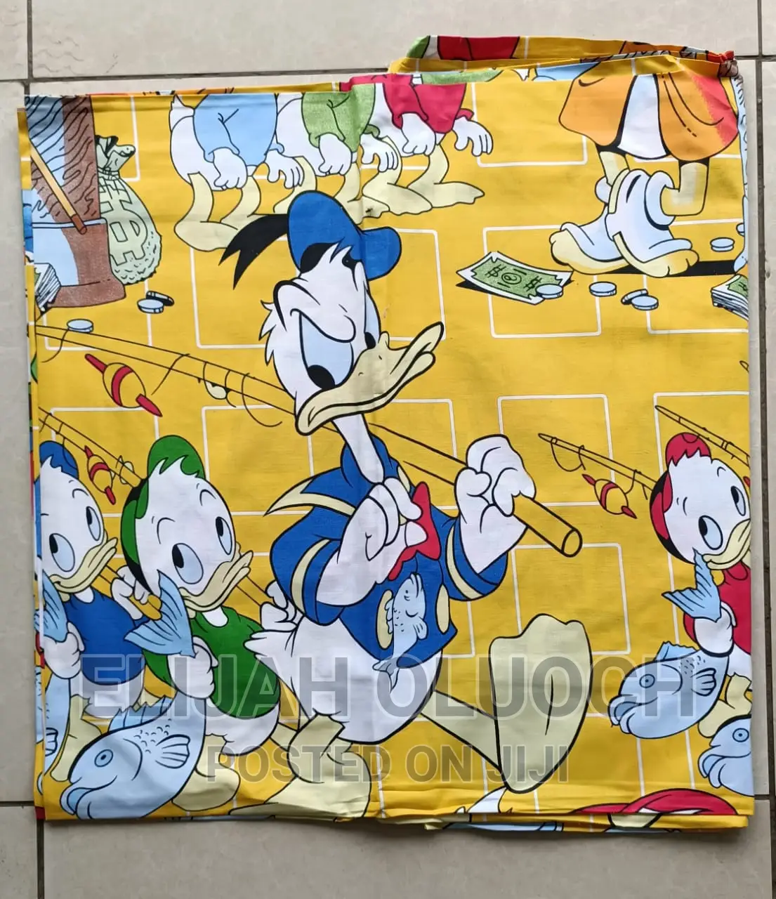 Cartoon Themed a Pair of Bedsheet
