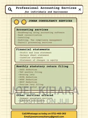 Book Keeping, Accounting, Taxation and Audit Services