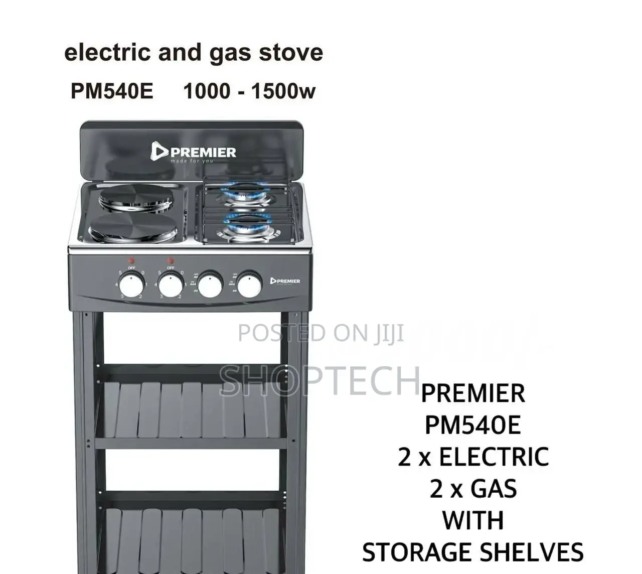 Premier 2E+2G With Storange Shelves Cooker