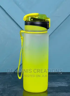 Yellow Plastic Water Bottle