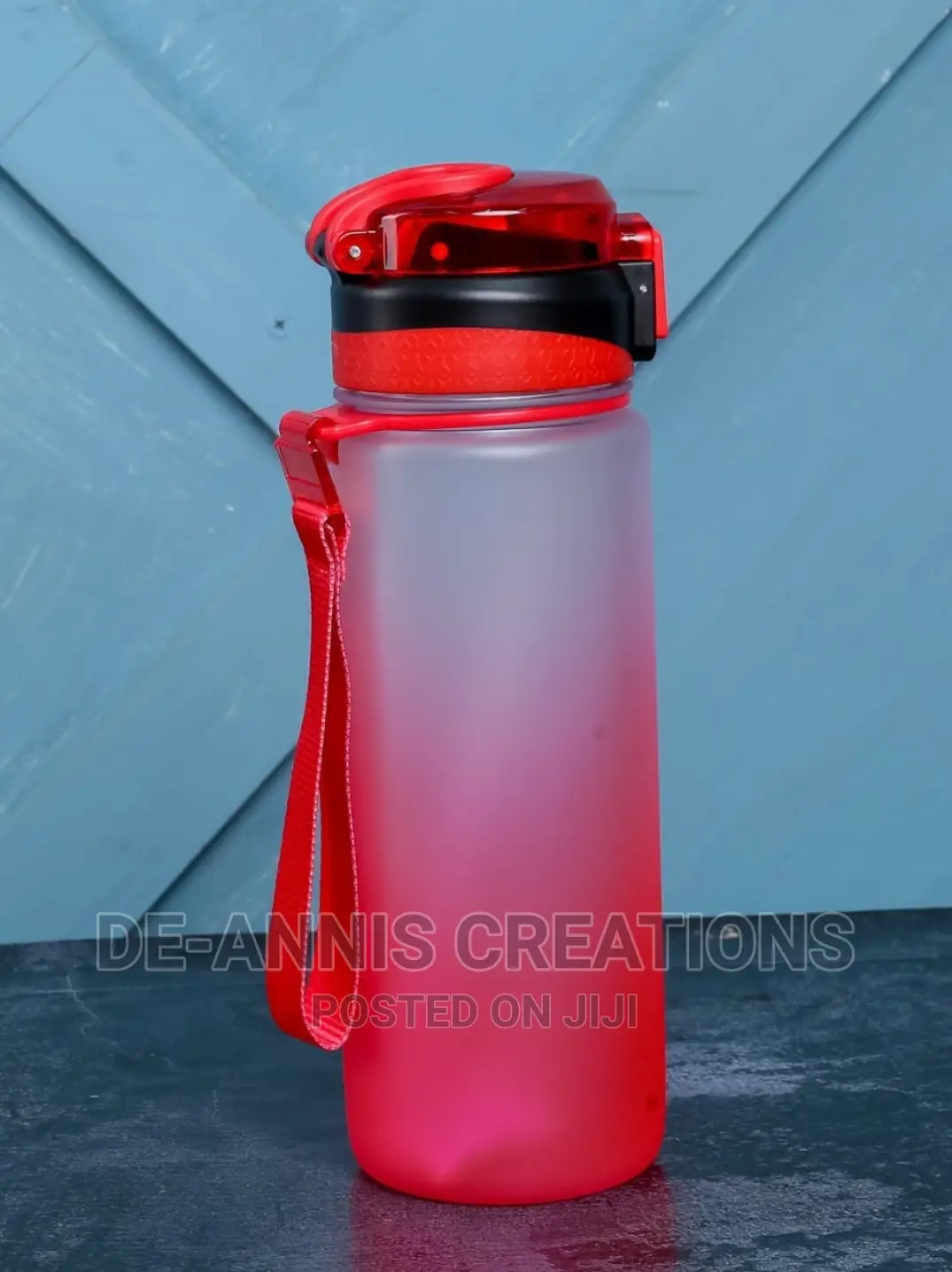 750ml Plastic Red Water Bottle