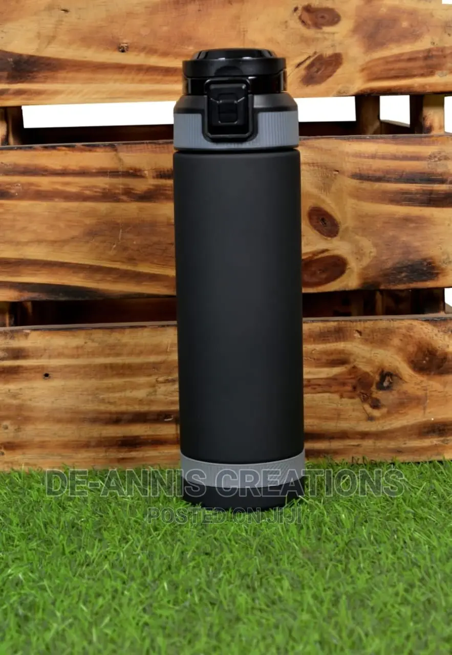 Black Plastic Water Bottle