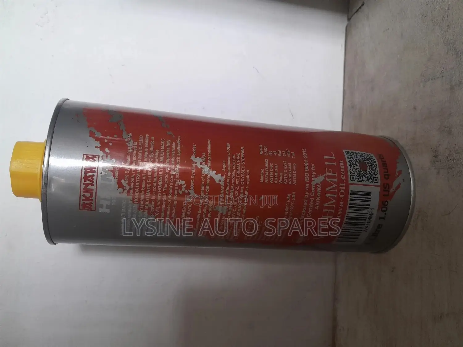 HMMF 1 Liter Akinawa Honda Transmission Oil