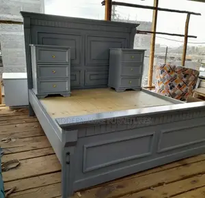 Wooden 5/6 Bed With Side Drawers
