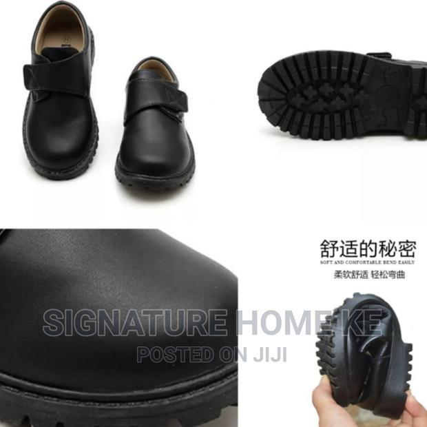 Boys High Huality Leather School Shoes - thumbnail 3
