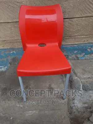 Assorted Plastic Chair With Metal Tubing Legs.