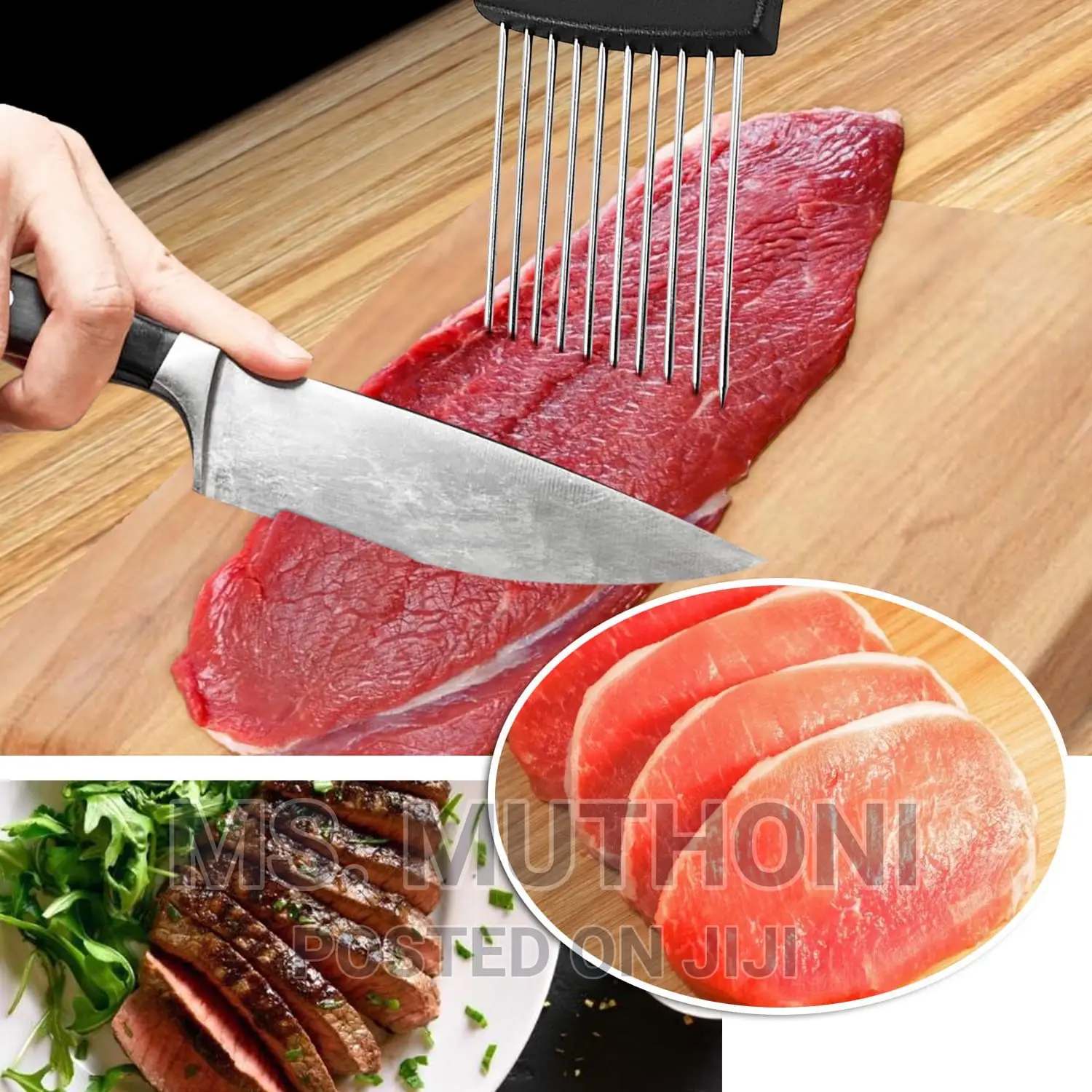 Stainless Steel Comb-Like Food Slice Assistant