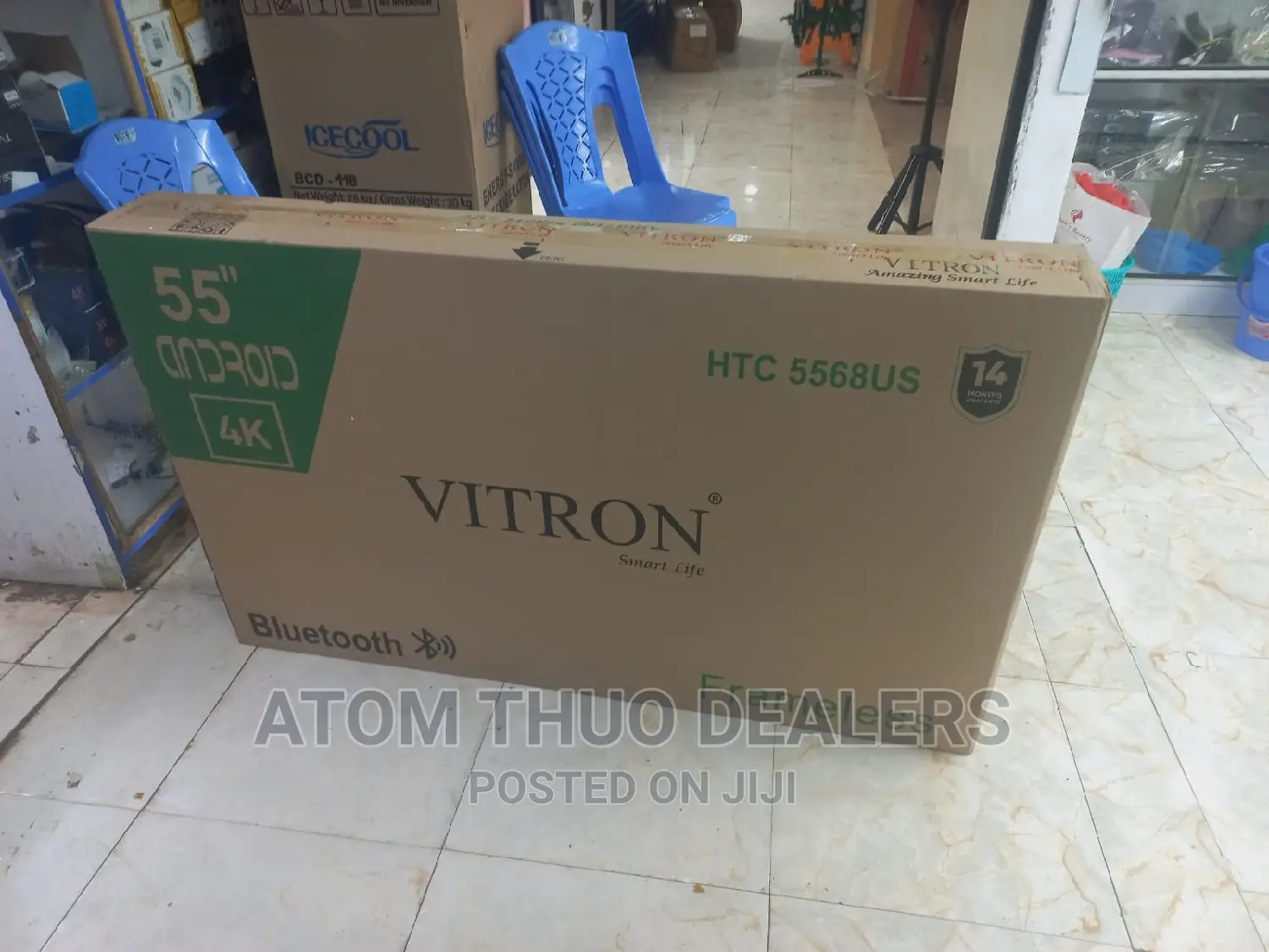 Vitron 55 Inches Smart Android Tv With Bluetooth Enabled.