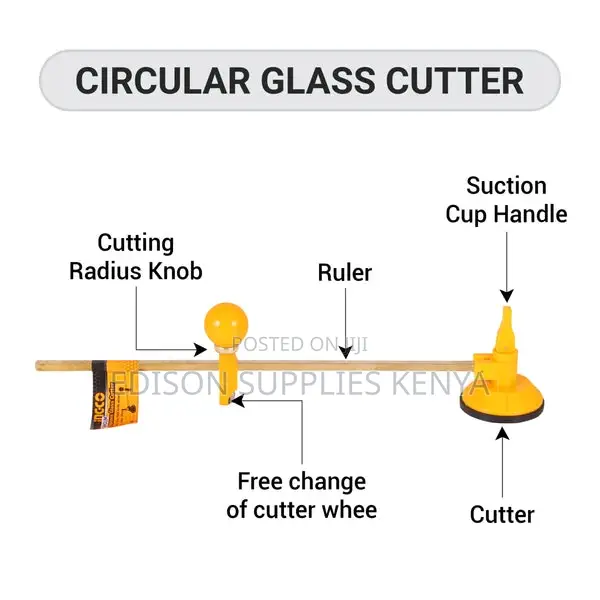 Ingco Compass Glass Cutter Circular Cutters Round Cutter