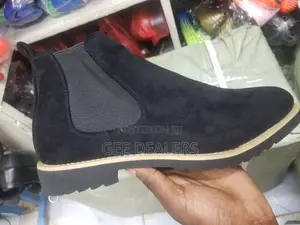 Black Chelsea Suede Official Boots