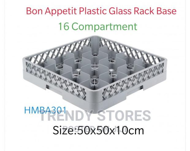 HMBA301 Plastic Glass Rack Base 16 - main view