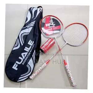Badminton Racket, Pair Of 2 Pieces Shuttlecocks And A Bag